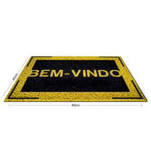 Tapete Capacho - PVC Vinílico - Amarelo - 60x40cm