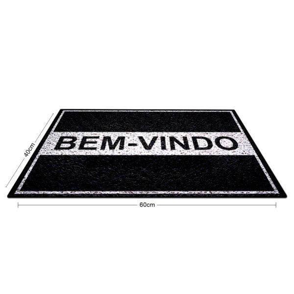 Tapete Capacho - PVC Vinílico - Preto - 60x40cm