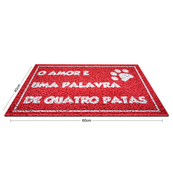 Tapete Capacho - PVC Vinílico - Vermelho - 60x40cm