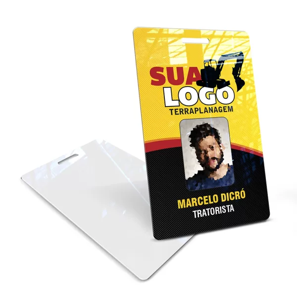 Crachá Personalizado vertical 75g – 4×0
