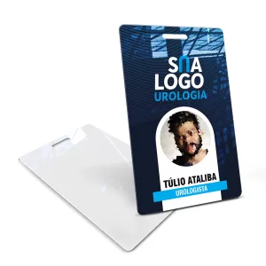 Crachá Personalizado vertical 75g – 4×0