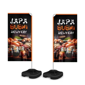 Wind Banner Kit Completo 1.80mt Retangular – 10und