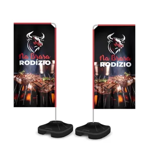 Wind Banner Kit Completo 1.80mt Retangular – 05und