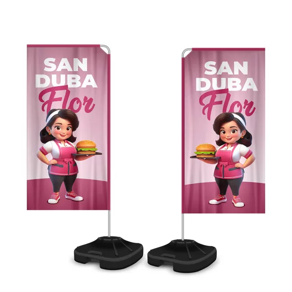 Wind Banner Kit Completo 1.80mt Retangular