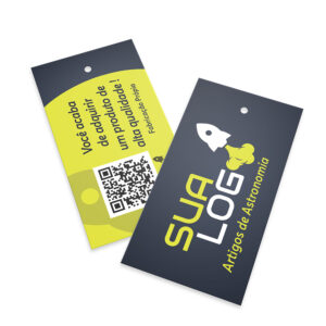 Tag em Papel Couchê Brilho - 91x51mm - 4x4