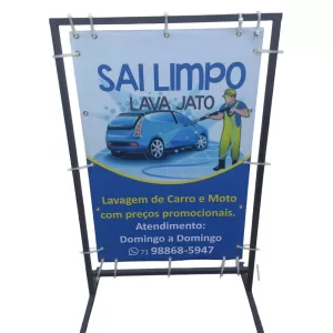 Cavalete com lona dupla face